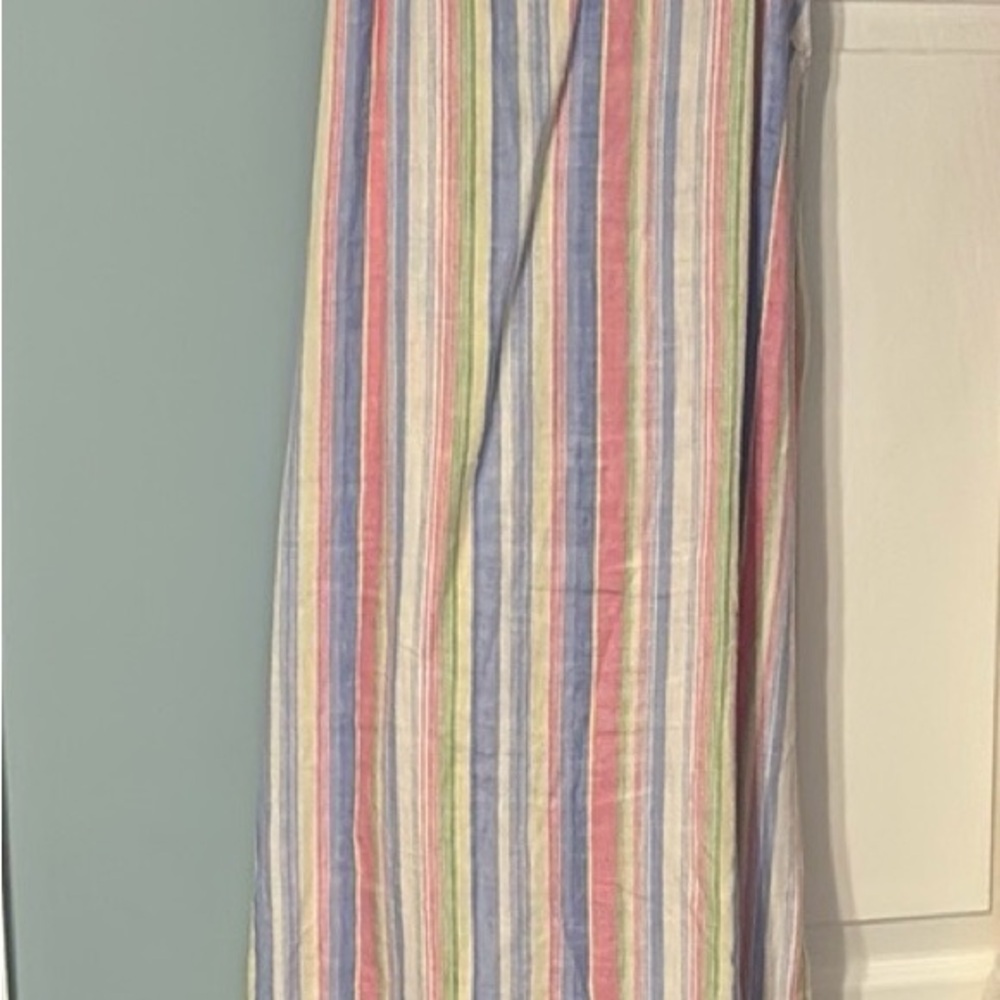 C&C California Pastel Striped Linen dress